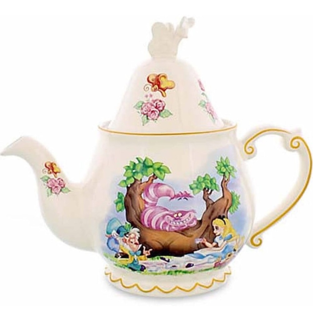 NEW Alice in Wonderland vintage Teapot in box Disney in box never used